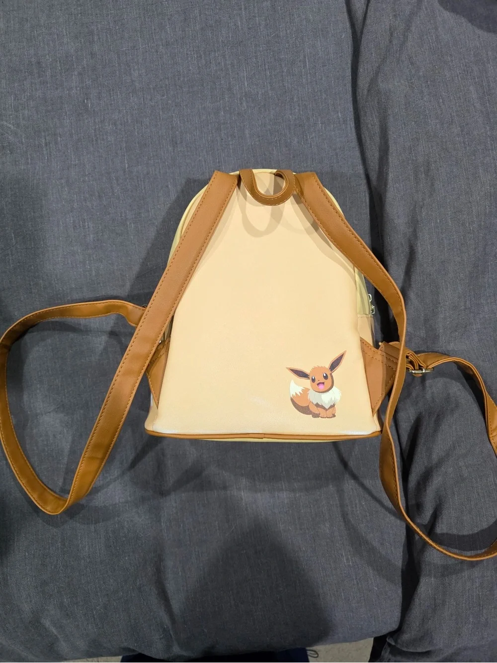 🤍💙Loungefly Pokémon Eevee & Eeveelutions Mini Backpack in Tan & Brown